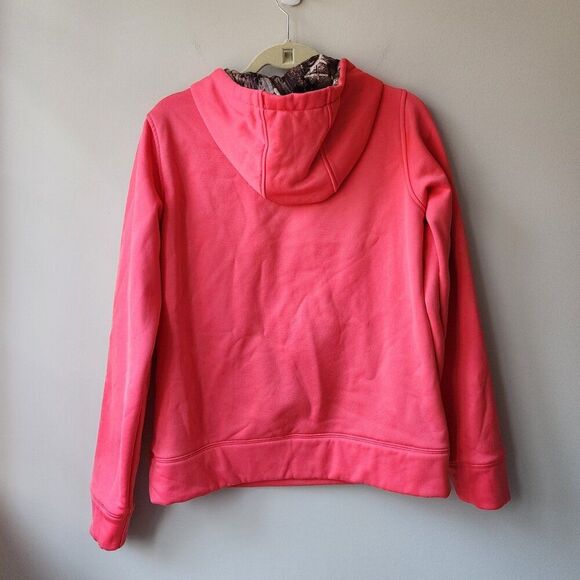 Under Armour Cold Gear Ladies Storm Water Resistant Hoodie Neon Pink M Loose Fit - Picture 5 of 10